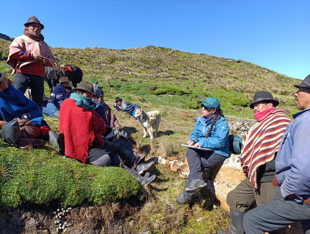 Reuniones comunitarias para identificación del ecosistema de páramos